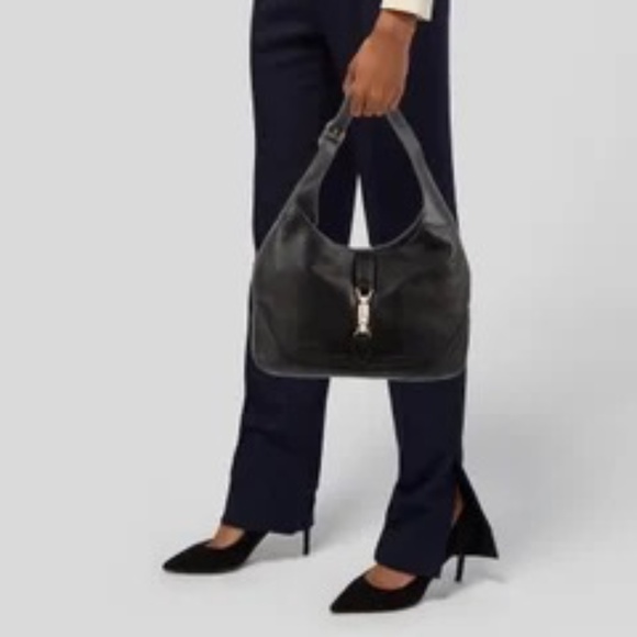 GUCCI: All Leather Black Jackie Hobo, Vintage - Picture 14 of 16